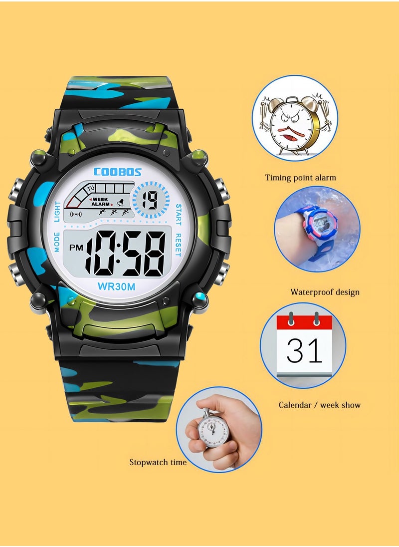 Coobos Kids' Water Resistant Rubber Digital Watch  - Image 2