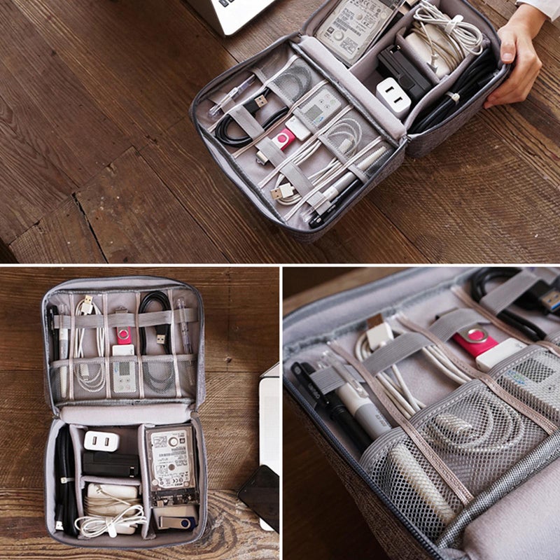 Portable Electronic Organizer Travel Accessories Cable Bag Universal Cord Storage Case for Charging Cable Cell Phone - Image 2