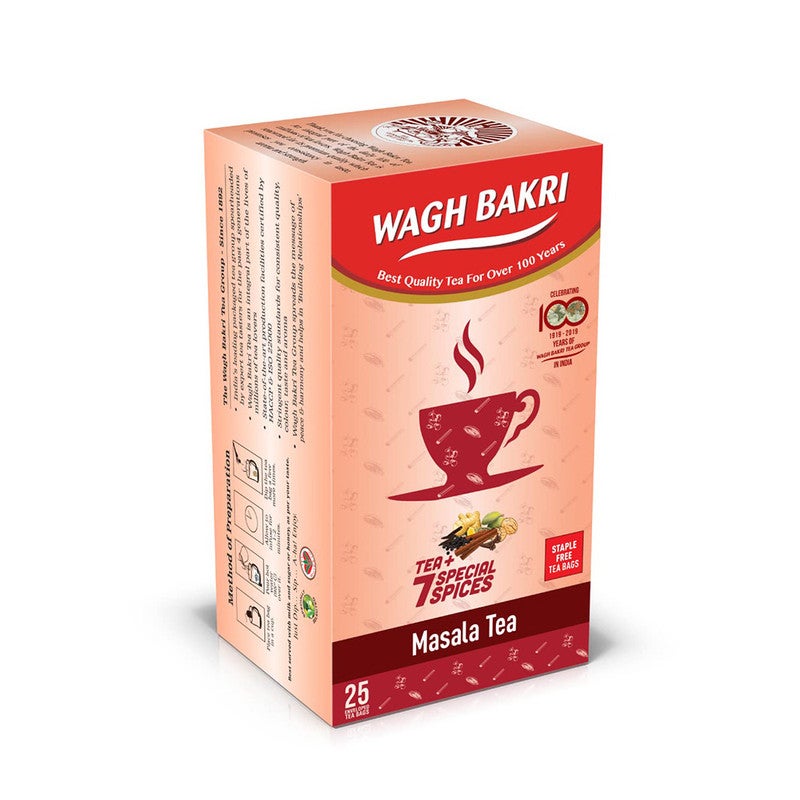 WAGH BAKRI أكياس شاي ماسالا واغ باكري (25) - 50 جرام - Image 3