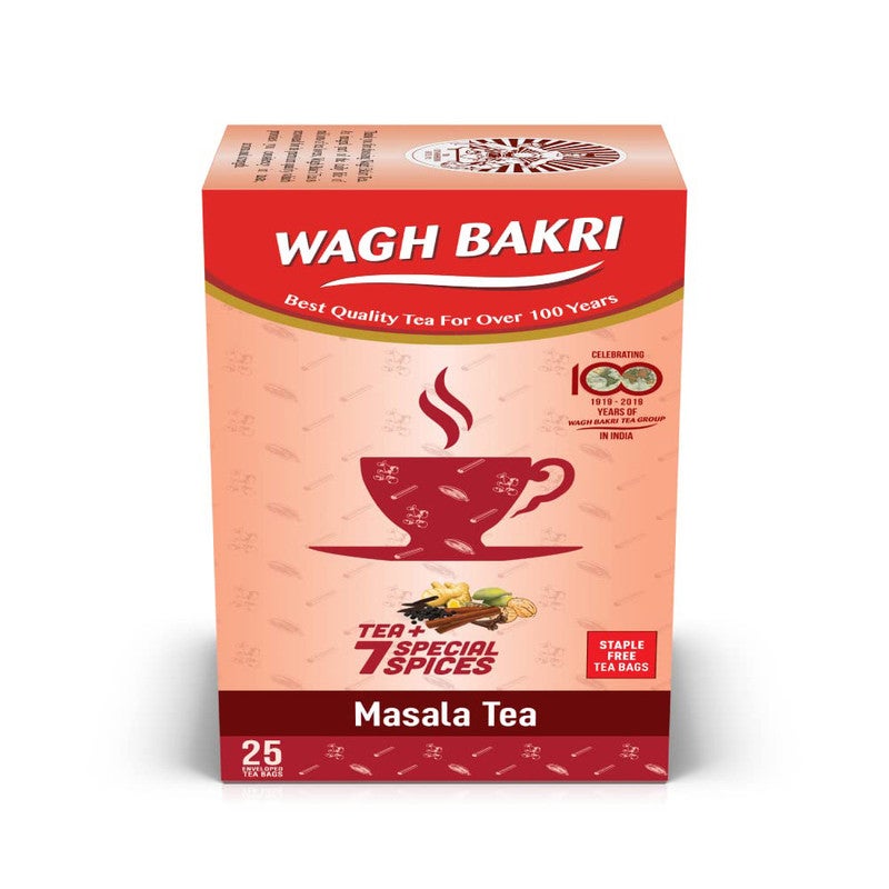 WAGH BAKRI أكياس شاي ماسالا واغ باكري (25) - 50 جرام - Image 1