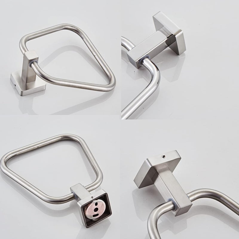 Set of Towel Holder Assorted Shapes - Towel Bar (Hoffa Square Ring Stainless Steel) - Image 2