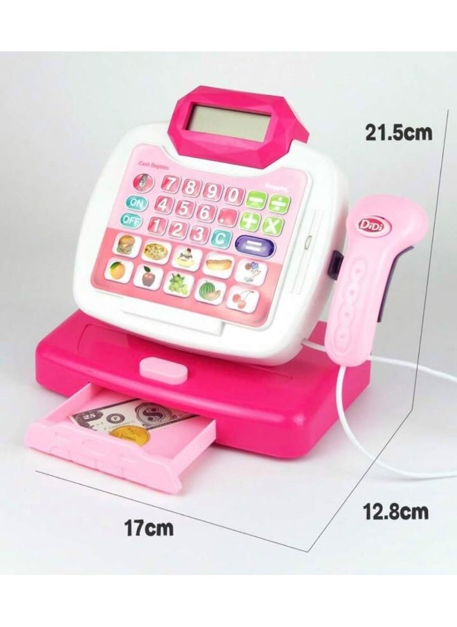 22 Pcs Kids Pretend Accountant Box Play Set Cash Register  - Image 3