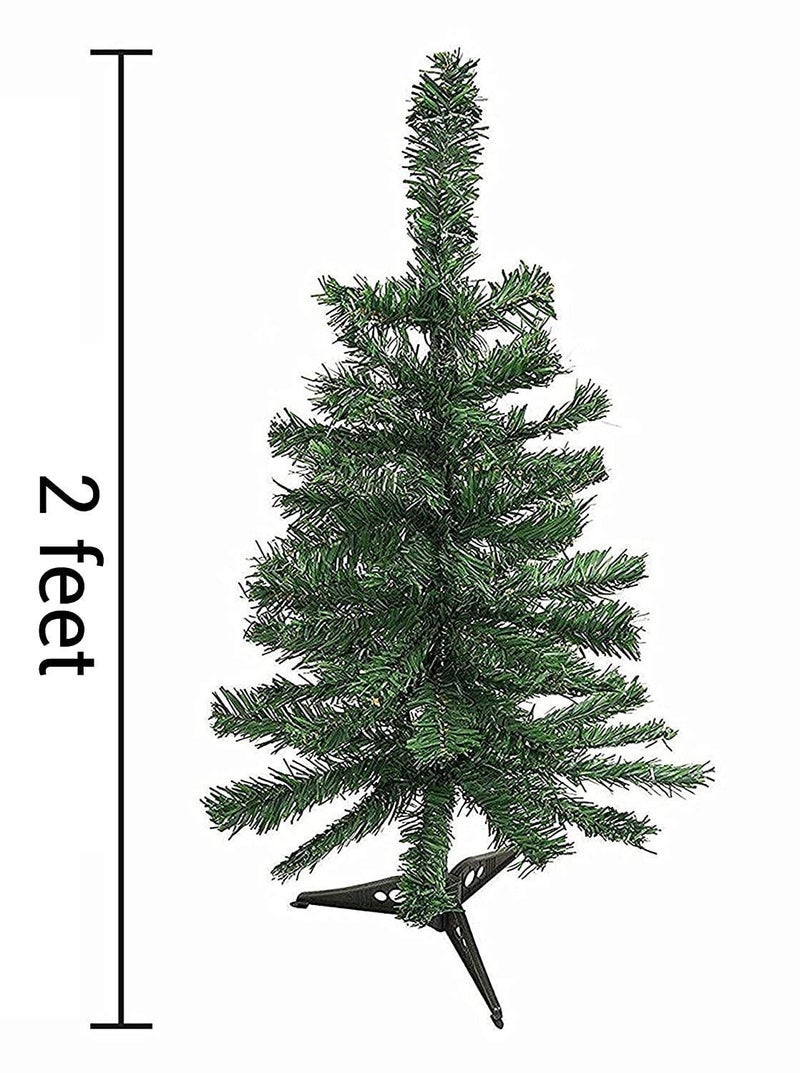 C R Tradelink C R Tradelink 2 feet Christmas Tree Xmas Tree with Solid Plastic Legs Weight Perfect for Christmas Decoration Green 2 FEET with Any 35 pcs Decorative Ornaments  - Image 5