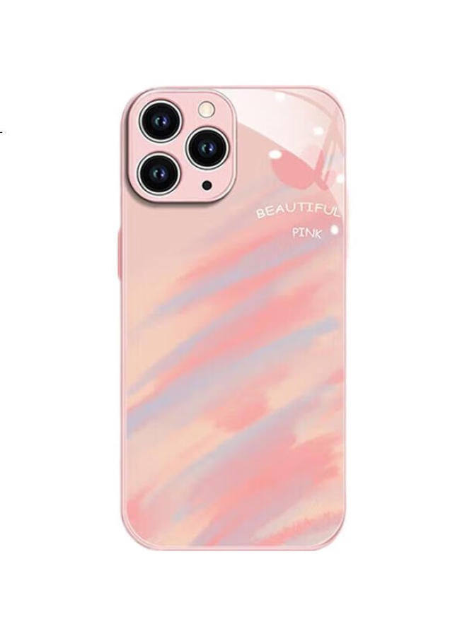Jiang Ming Jiangming, Suitable For Apple 13 Phone Case, 13 Phone Protective Cover, Liquid Glass Hard Back Plate, Soft Shell, Full Coverage, Excellent Hand Feel, Fresh Style For Girls And Boys, Fashionable, Shockproof - Image 3