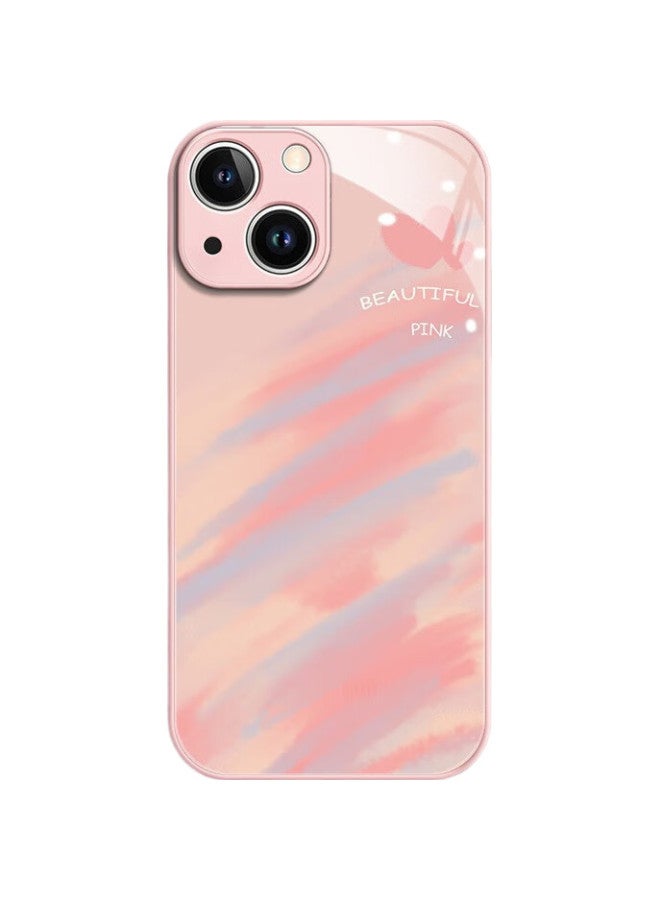 Jiang Ming Jiangming, Suitable For Apple 13 Phone Case, 13 Phone Protective Cover, Liquid Glass Hard Back Plate, Soft Shell, Full Coverage, Excellent Hand Feel, Fresh Style For Girls And Boys, Fashionable, Shockproof - Image 2