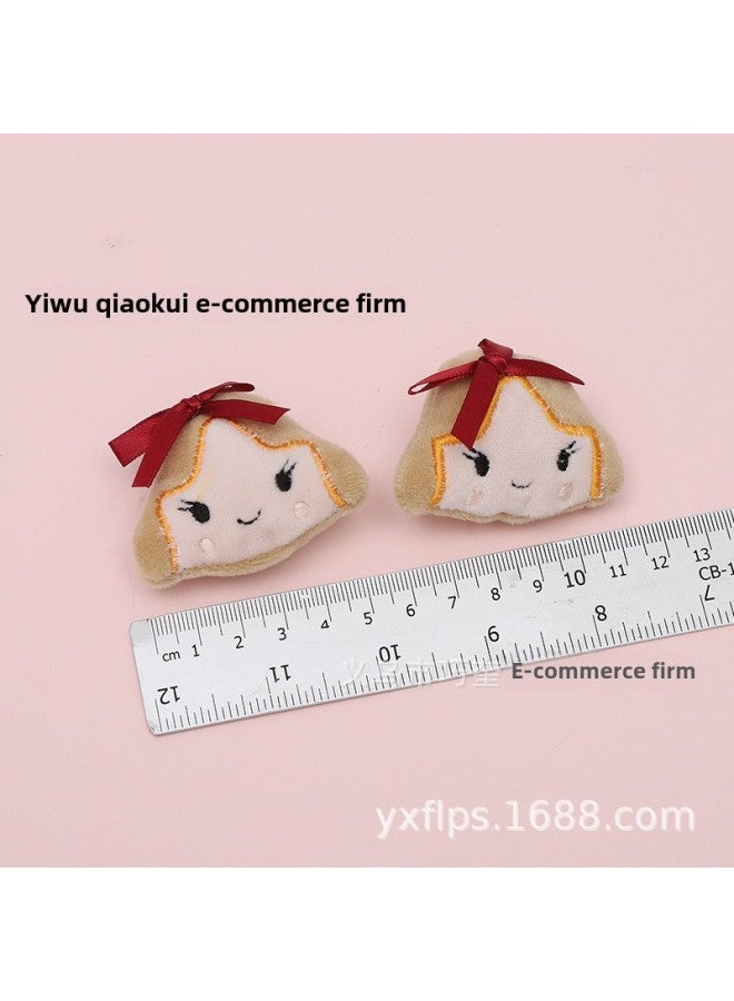 Cute Japanese Ins Cartoon Plush Little Girl Bow Lamb Snowman Socks Accessories Headwear Hair Rope Accessories-Height:Yellow Snowman - Image 5