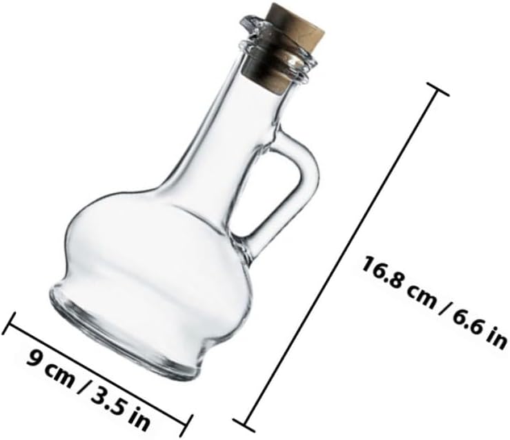 VICASKY Glass Seasoning Bottle and Vinegar Dispenser 260ml Lead-free Glass Oil Container with Stopper for Kitchen Dining Table Use - Image 2