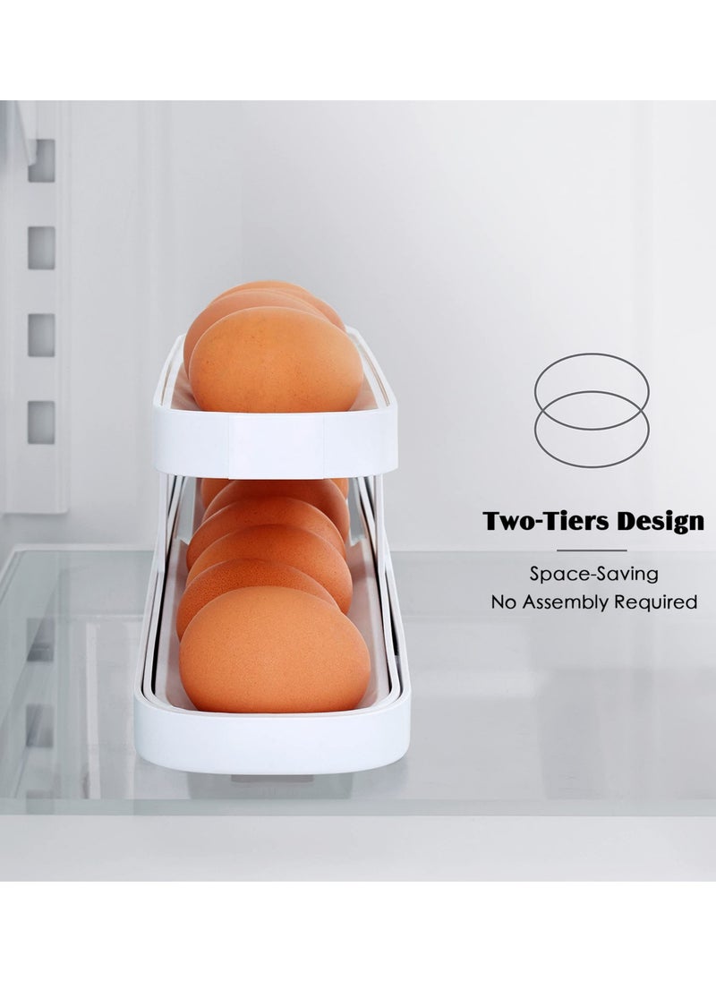 Generic - Automatic Scrolling Egg Rack Holder Storage Box Egg Basket Container Organizer Rolldown Refrigerator Egg Dispenser For Kitchen - Image 1