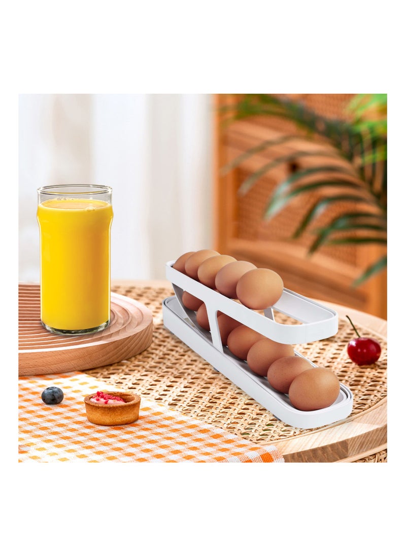 Generic - Automatic Scrolling Egg Rack Holder Storage Box Egg Basket Container Organizer Rolldown Refrigerator Egg Dispenser For Kitchen - Image 1