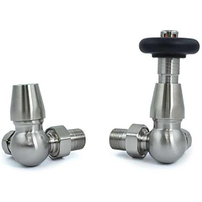 HOT-FLOW | JORDAN THERMOSTATIC RADIATOR VALVE  CORNER (SATIN NICKEL) - Image 2