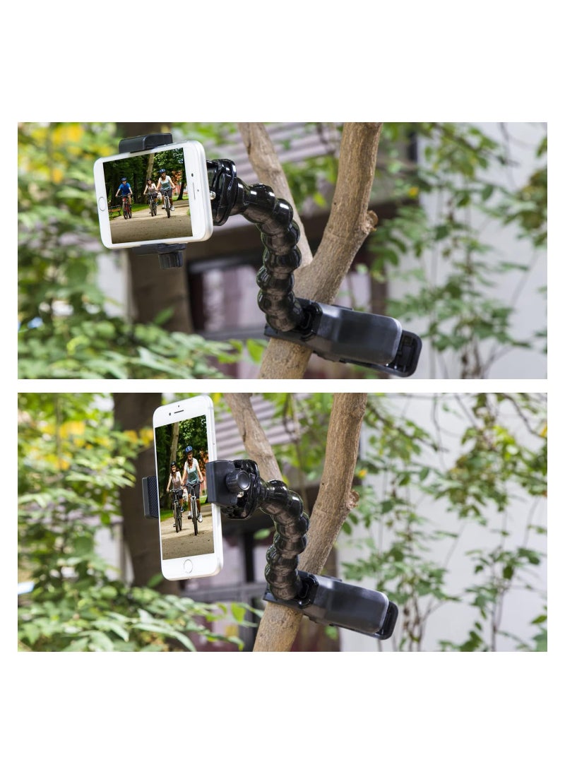 Generic Gooseneck Phone Holder for Desk, Adjustable Clamp Mount for 4-7'' Devices, Compatible with iPhone 14 Plus, 13 Pro, XS Max, XR, X, 8, 7, 6, 6s Plus and More.  - Image 5