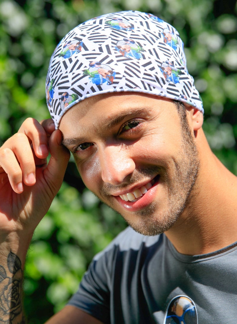 بيج ديزاين باندانا بنقشة طبيعية، 100% بوليستر ميكروفايبر، وشاح بطبعة منقوشة، خفيف الوزن، عصابة رأس للحماية من الشمس، مناسب للرجال والنساء، صنع في تركيا - Image 1