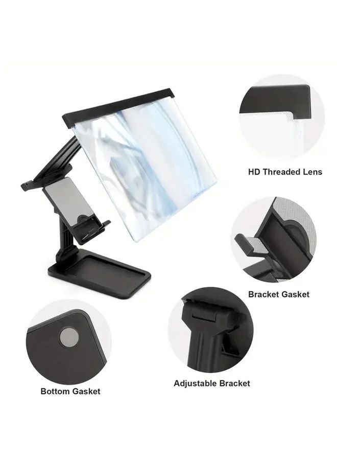 12 بوصة مكبر شاشة هاتف محمول مع حجب الضوء الأزرق عالي الدقة للهواتف الذكية والأجهزة اللوحية والألعاب - Image 5