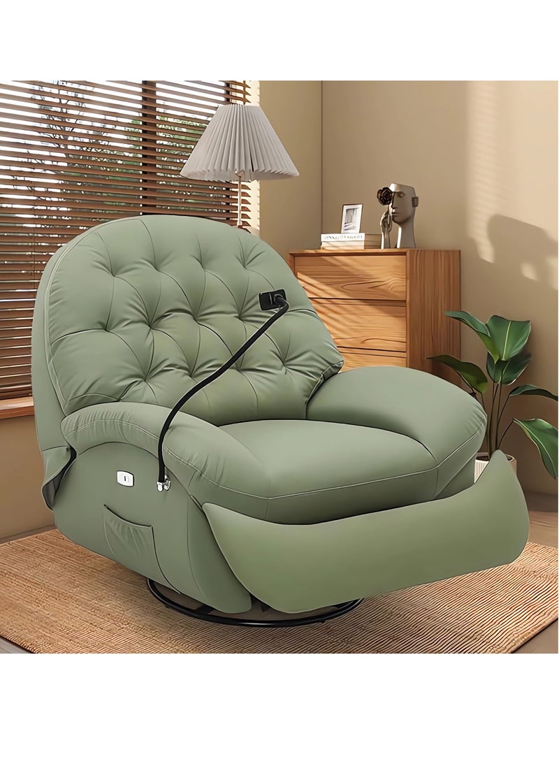 WENBO HOME Standard Recliner Single Recliner Sofa 360° Rotation 30° Recline Swing Premium Leather Lazy Sofa Chair Sofa Couch Bed (Green) - pzsku/ZC5125366029E9D7AD65FZ/45/_/1715761812/d31e91be-b432-4ce7-b09f-c468b00d88a4