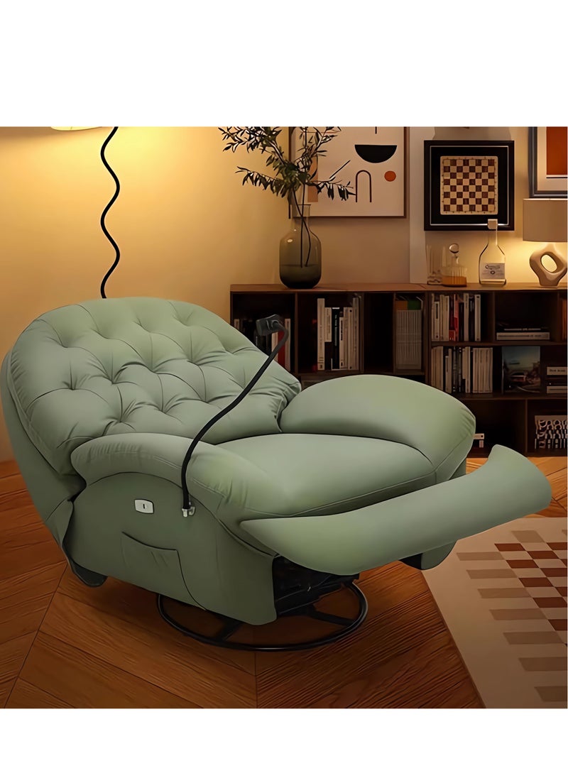 WENBO HOME Standard Recliner Single Recliner Sofa 360° Rotation 30° Recline Swing Premium Leather Lazy Sofa Chair Sofa Couch Bed (Green) - pzsku/ZC5125366029E9D7AD65FZ/45/_/1715761914/bca0596b-529e-4bf5-afb0-ee67f858dc70