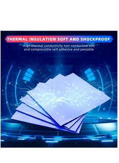 Generic 8 Pack Thermal Pad 100x100mm 0.5mm 1mm 1.5mm 2mm Highly Efficient Thermal Conductivity 6.0 W/mK Heat Resistant Silicone Thermal Pads for Laptop Heatsink CPU GPU SSD IC LED Cooler  - Image 3