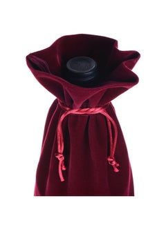 BCP BCP 4-pieces 14"x 5.5" Luxury Flannelette Red Wine Bottle Gift Bags with Double Drawstring Closure for Wedding Party  - Image 2