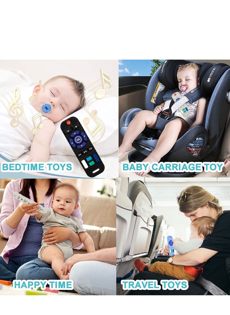 XiuWoo 10 Pack Silicone Teething Toys for Infant Toddlers, Remote Control Shape Teethers, Soothe Babies Teething Relief Sore Gums, Banana Finger Toothbrush, Fruit Shape Giraffe Teether Set for Babies  - Image 3