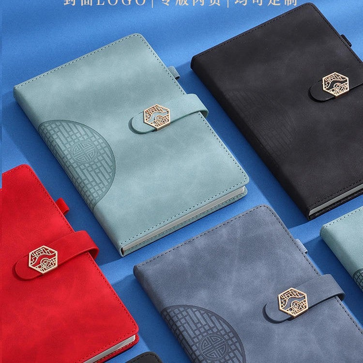 Shenshi Conference Notebook Logo Business Gift A5 Notepad Gift B5 Magnetic Button Notebook Printing Ogo - Image 2