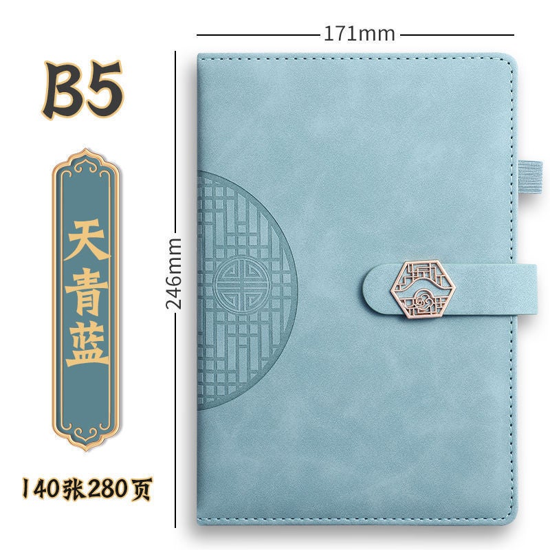 Shenshi Conference Notebook Logo Business Gift A5 Notepad Gift B5 Magnetic Button Notebook Printing Ogo - Image 1
