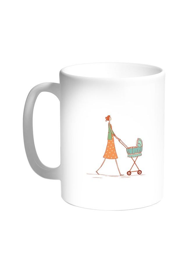 RKN Mother And Child Printed Coffee Mug White 11 ounce - Image 1