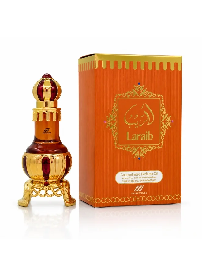 ARD PERFUMES Ard Perfumes Laraib Attar 20ml – Women's Concentrated Perfume Oil (CPO), Fruity Floral Sandalwood Fragrance, Long Lasting