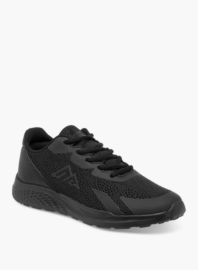 شو اكسبرس Textured Sports Shoes with Lace-Up Closure