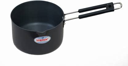 Stephy Hard Anodised Sauce Pan/Milk Pan(1.5 LTR.) 18.5 cm Pack of 1 - Image 4
