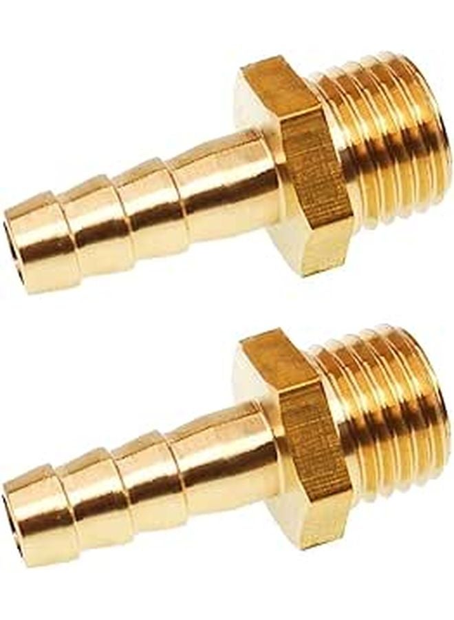 M14x2 to 8mm Brass Hose Barb Fitting Male Thread Metric Pipe Connector Coupler - Image 1