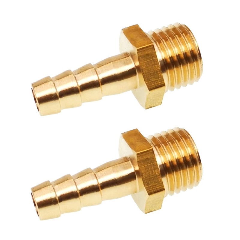 M14x2 to 8mm Brass Hose Barb Fitting Male Thread Metric Pipe Connector Coupler - Image 2