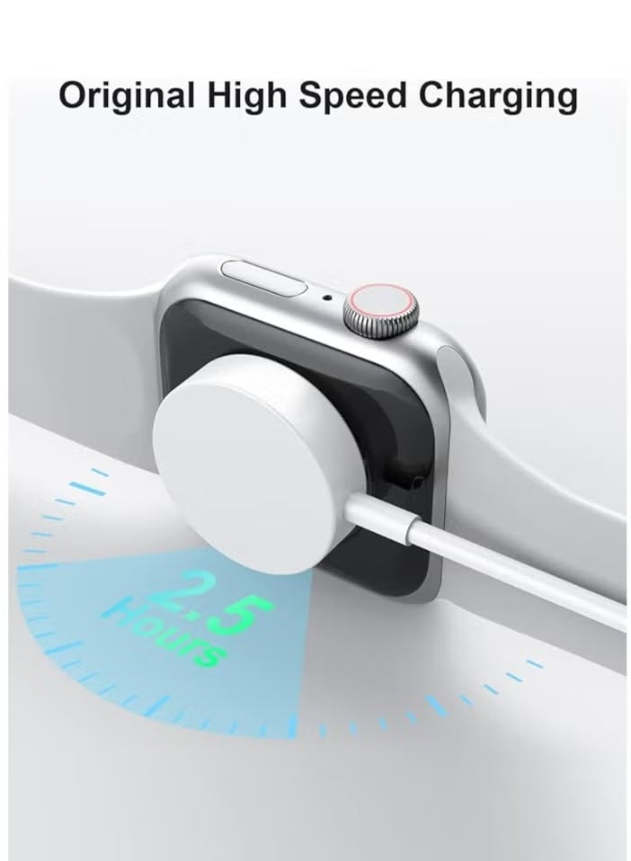PINKSAMA Fast Charging USB C Watch Charger Cord Compatible for Apple Watch, Magnetic Watch Charging Cable Compatible for Watch Series 9/8/7/Ultra/Ultra2/SE2/6/5/4/3/2/1/SE1, Type C Cord, 1M - Image 3