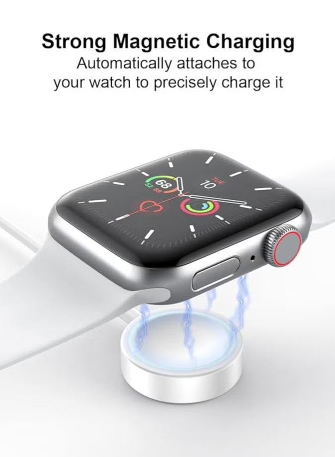 PINKSAMA Fast Charging USB C Watch Charger Cord Compatible for Apple Watch, Magnetic Watch Charging Cable Compatible for Watch Series 9/8/7/Ultra/Ultra2/SE2/6/5/4/3/2/1/SE1, Type C Cord, 1M - Image 4