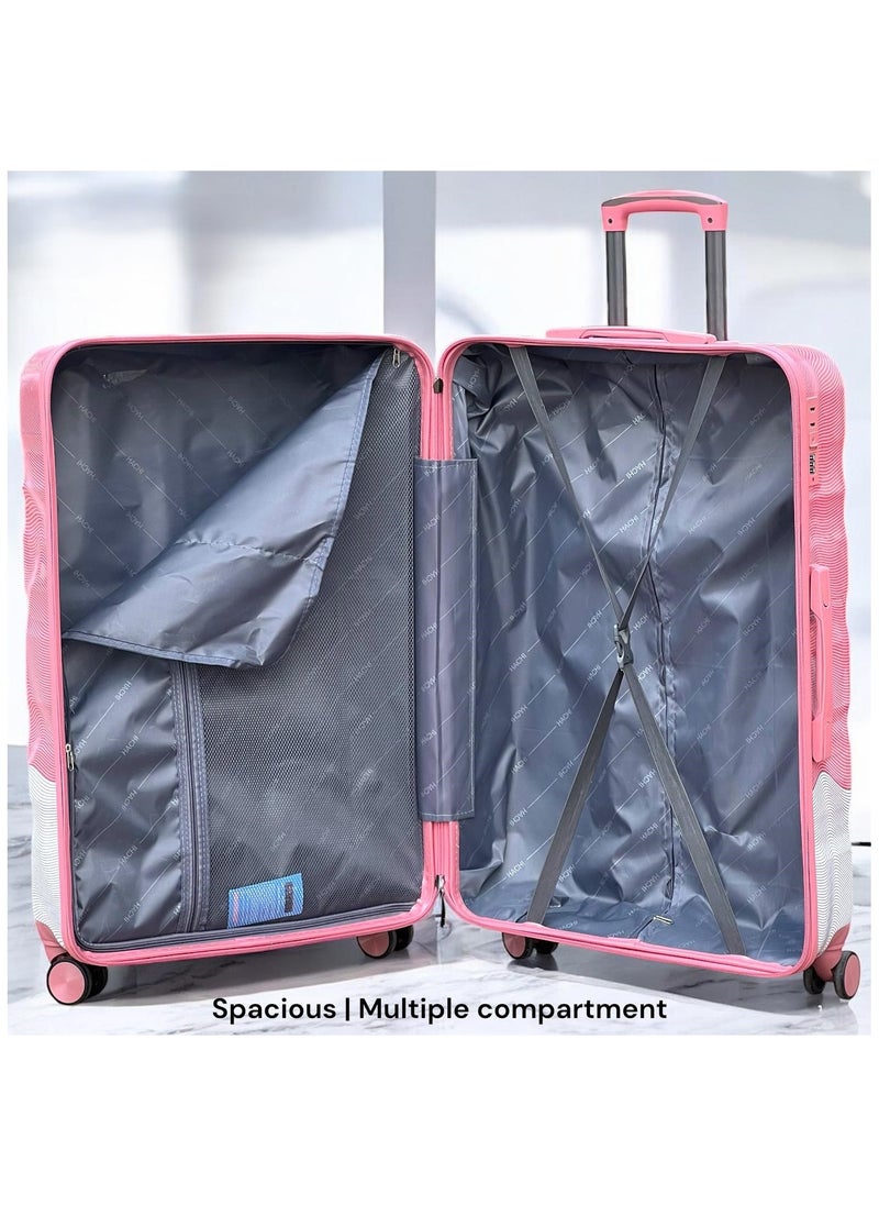 ZAAPPY - Lightweight 20 Inch Cabin Luggage, Colorful Printed Polycarbonate (PC) Hard Shell Trolly with Smooth Spinner wheels, Combination Lock Best Suitcase for Travel - Image 1