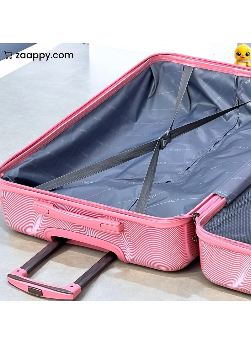 ZAAPPY - Lightweight 20 Inch Cabin Luggage, Colorful Printed Polycarbonate (PC) Hard Shell Trolly with Smooth Spinner wheels, Combination Lock Best Suitcase for Travel - Image 1