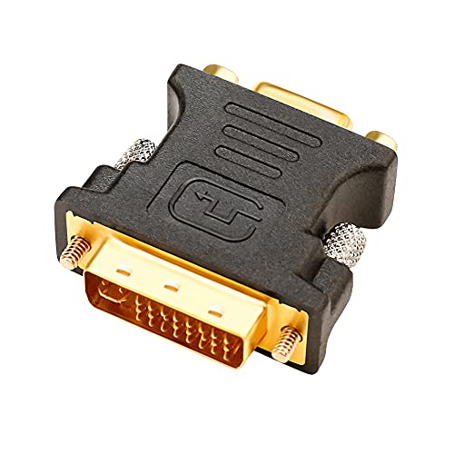 Ruhza DTech DVI Male to VGA Female Adapter High Speed DVI-I24+5 Port Converter for HDTV, Plasma, DVD and Projector - Image 1