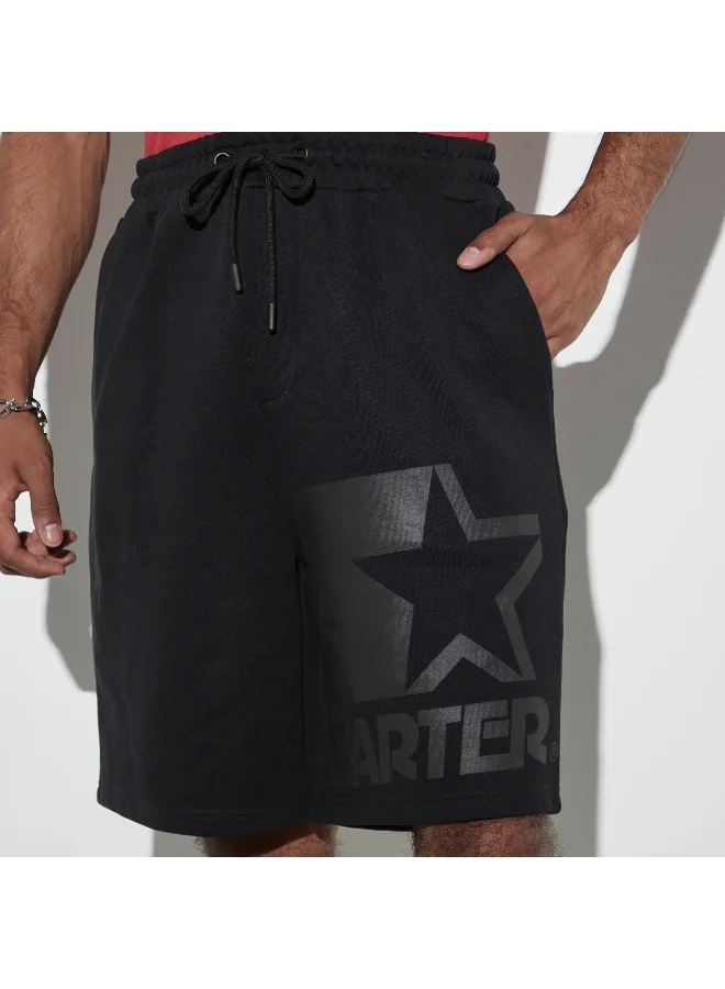 STARTER Starter Logo Detail Shorts with Drawstring Closure and Pockets
