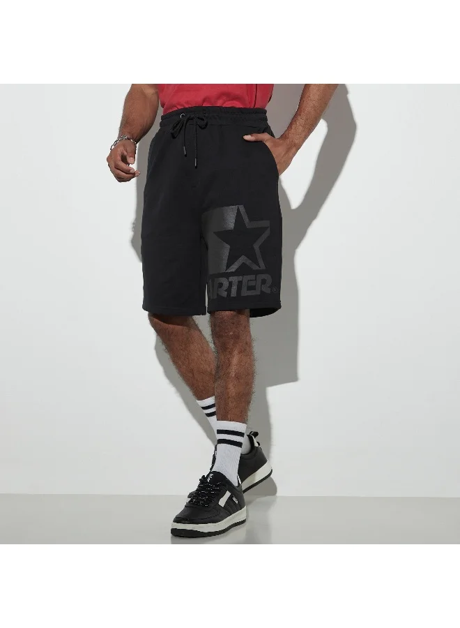 STARTER Starter Logo Detail Shorts with Drawstring Closure and Pockets