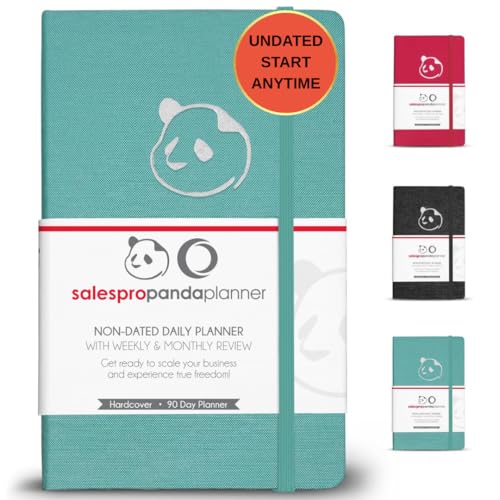 Panda Planner Planner 2025-2026 – Panda Planner Sales Pro Daily Planner for Salespeople | 90-Day Undated Productivity, Goal, & Sales Tracker | Business Planner with Monthly, Weekly & Daily Layout | Teal - Image 1