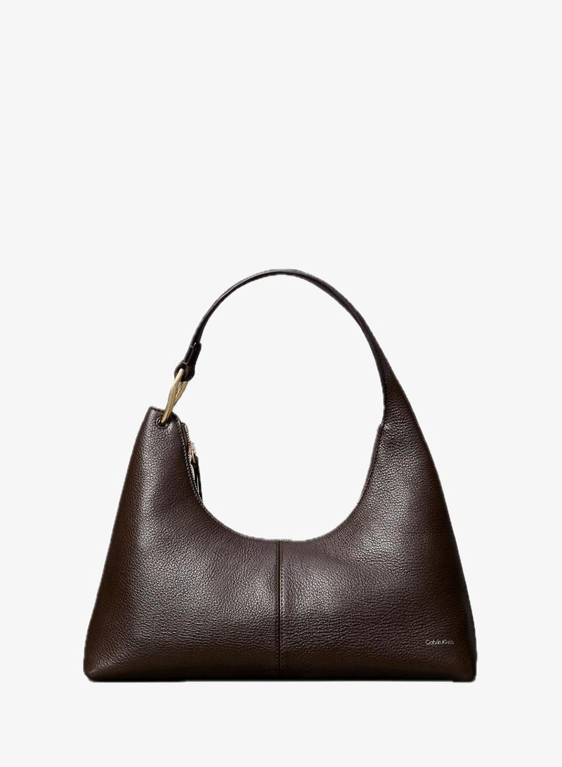 CALVIN KLEIN Slouchy Leather Shoulder Bag - Image 1