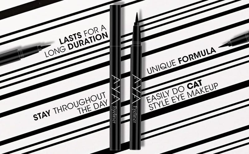 AYA Waterproof 24 Hours Long Lasting Eyeliner  Smudge Proof Transfer Proof Eye Liner for Eye Makeup Black - Image 3