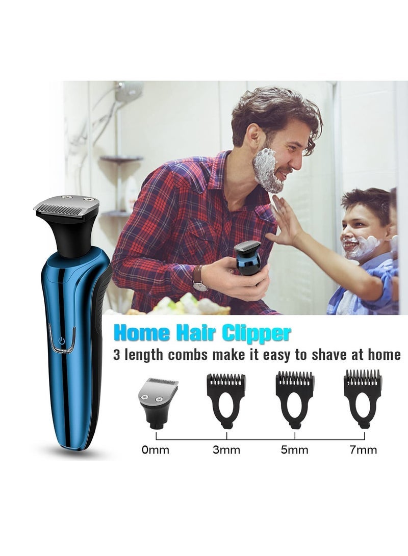 Captaintech Men's Electric Razor 2024 Men's Electric Razor Rotary Replacement/Waterproof/Rechargeable Electric Razor Men's Cordless Floating Head Replaceable Blades Portable Travel Razor Gift for Men - Image 4