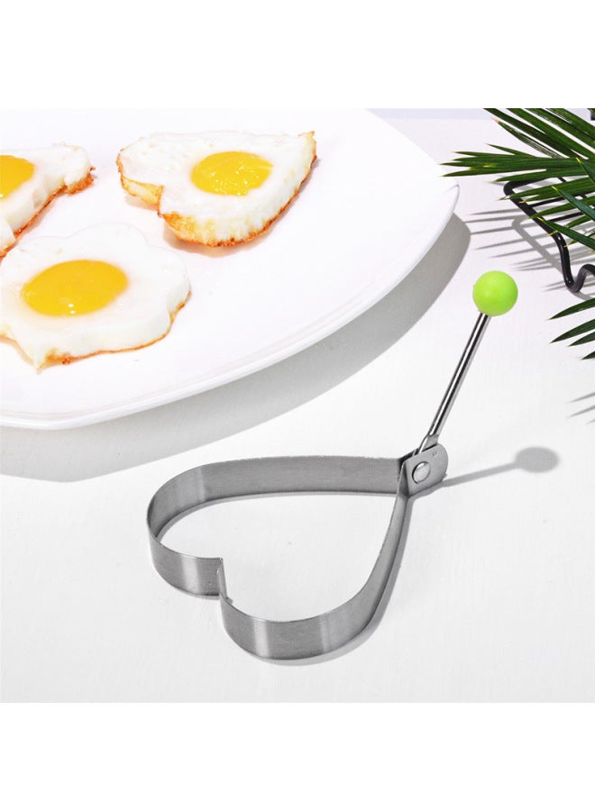 Thickened Stainless Steel Egg Fried Egg Ring Fried Egg Mold Model Creative Pocked Egg Love Type Grinding Tool-Specifications:Love Shape# C095B#-Color:Bag - Image 1