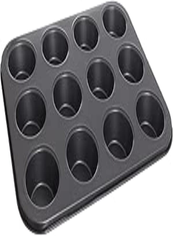 Spaceshoop Cupcake Baking Mold 12 Cup - Black