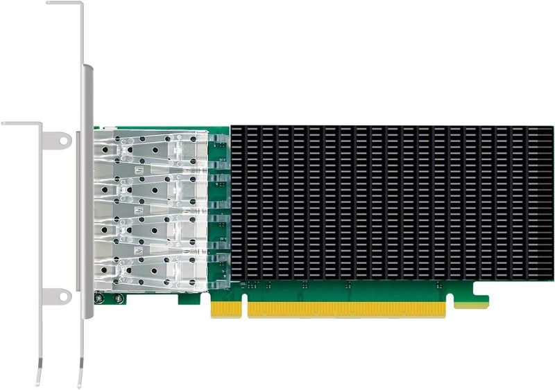 GLOTRENDS ST7342 4-Port 25G SFP28 Ethernet Network Card with Intel E810-CAM1 Controller, PCIE 4.0 X16 Interface, Support Windows 11/10/Windows Server/Linux/RHEL/SLES/Ubuntu/Debian/Freebsd - Image 1