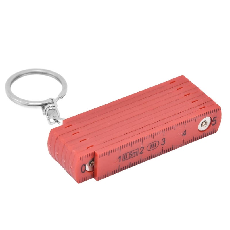 AQXREIGHT 2Pcs Red ABS Folding Ruler 0.5m Portable Foldable Ruler for Carpentry and Tile Laying - Image 5
