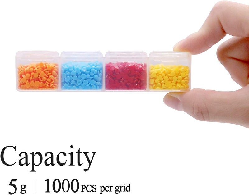ARTDOT 56 Girds Storage Containers for Diamond Art Kits for Adults, 2 Pack Portable Bead Storage Container for Diamond Painting Accessories and Tools - Image 2