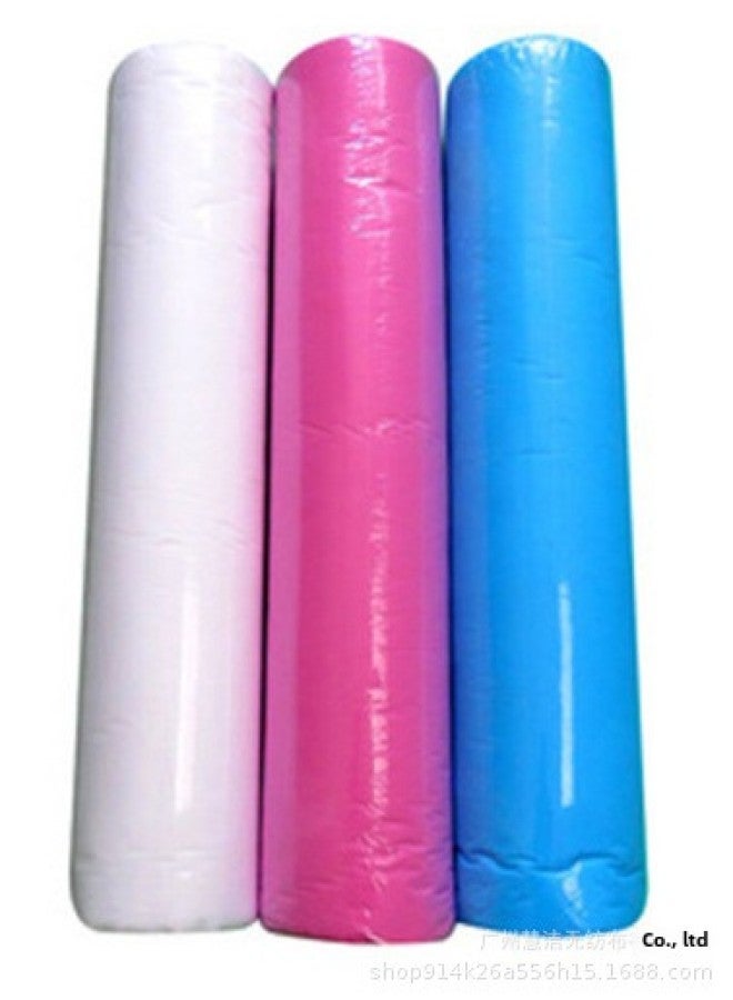 Disposable Non-woven Thick Bed Sheet Roll With Hole Beauty Salon Special Breathable Bed Sheet Massage Massage Mattress Wholesale-Color:25g White Bed Sheet Roll-Specification:80*180cm 50 Sheets/roll - Image 1
