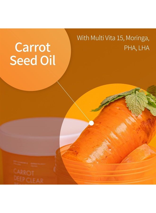 DERMALOGY by NEOGENLAB Carrot Deep Clear Remover Oil Pad (60 pads) - Facial Oil Make Up Remover Cotton Pad for Sensitive Skin, Gently Removes Waterproof Makeup & Impurities, Alcohol-Free - Korean Skin - Image 4