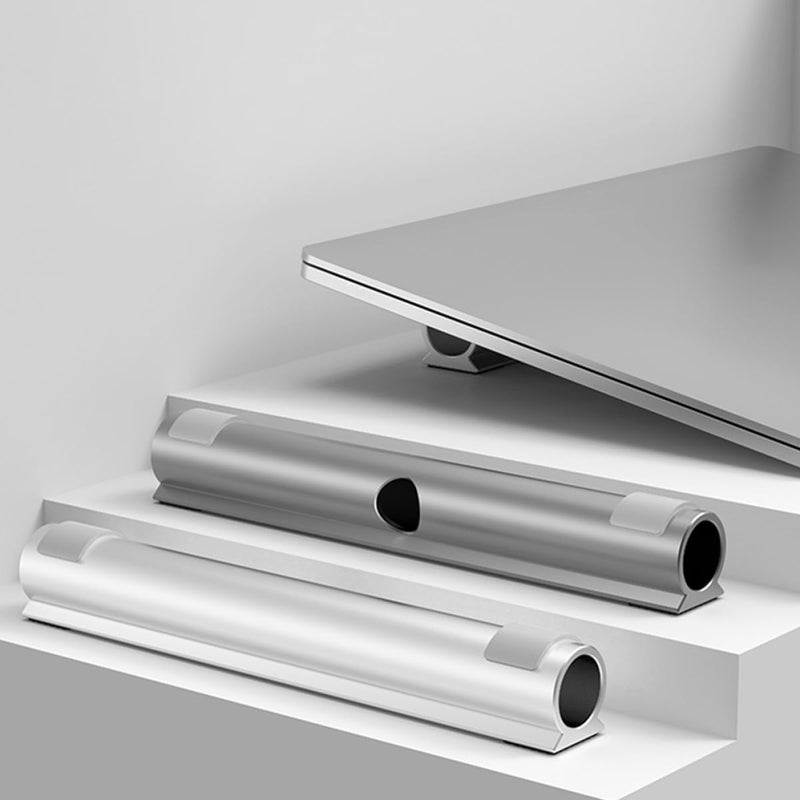 Gray Aluminum Alloy Laptop Stand with Cooling Feet 11 14 Inch Portable Holder Office Home - Image 5