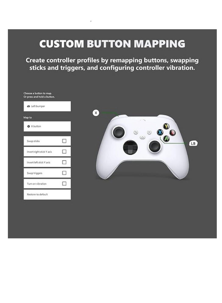 جهاز تحكم عن بُعد لاسلكي لأجهزة إكس بوكس – تصميم أنيق مع أزرار وسائط وملاحة – متوافق مع Series X/S وXbox One - Image 3